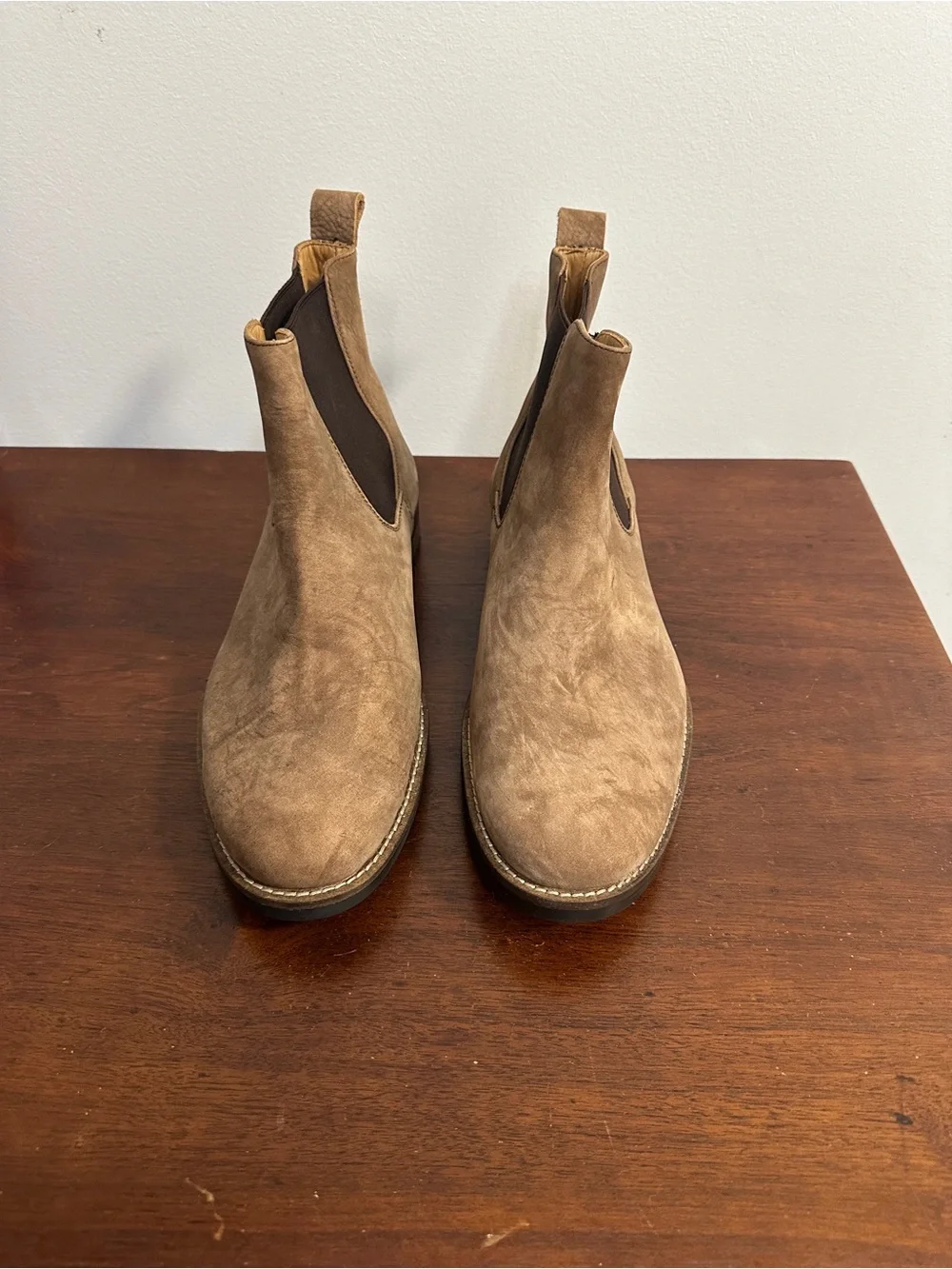 T.B. Phelps for Dick Ferguson’s Men’s 11.5 Suede Chelsea Boots Brown Lug Sole
